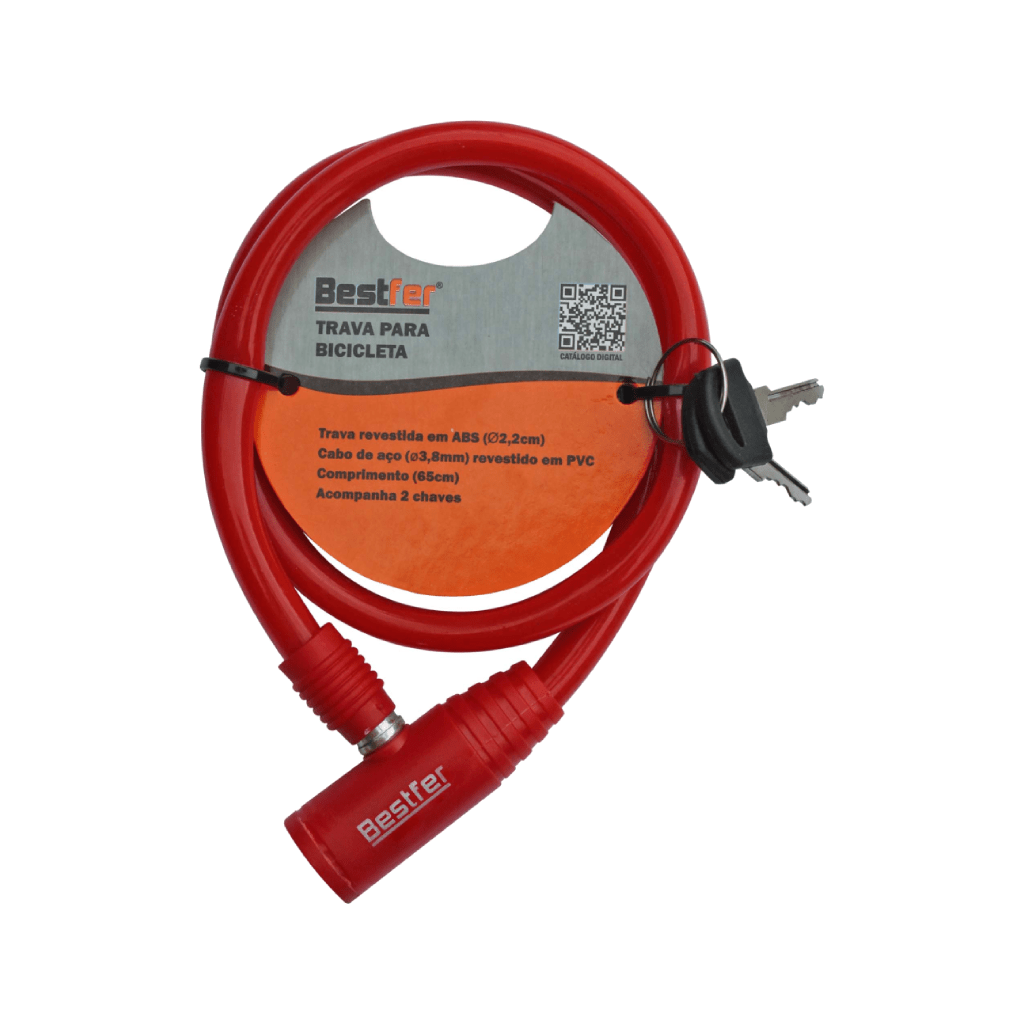 655 trava para bicicleta bestfer 3 8mmx65cm reforcado ver