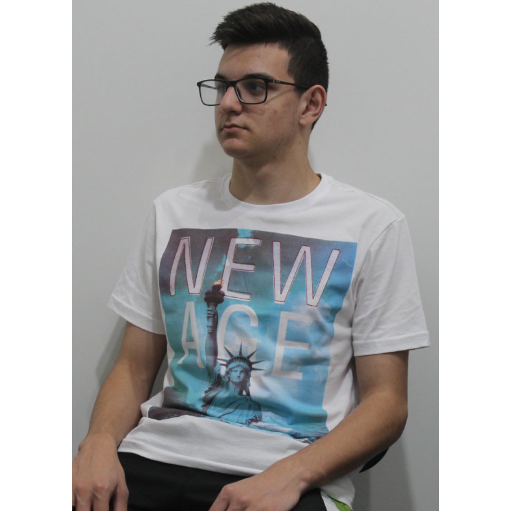 Camiseta Masculina Nellus New Age Branco 2