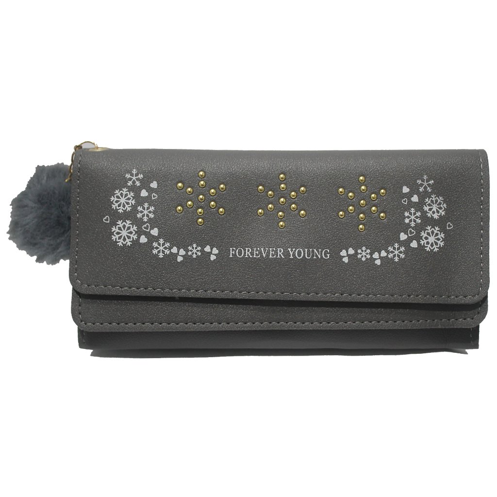 Carteira Feminina Impacto Snow Cinza Escuro 3