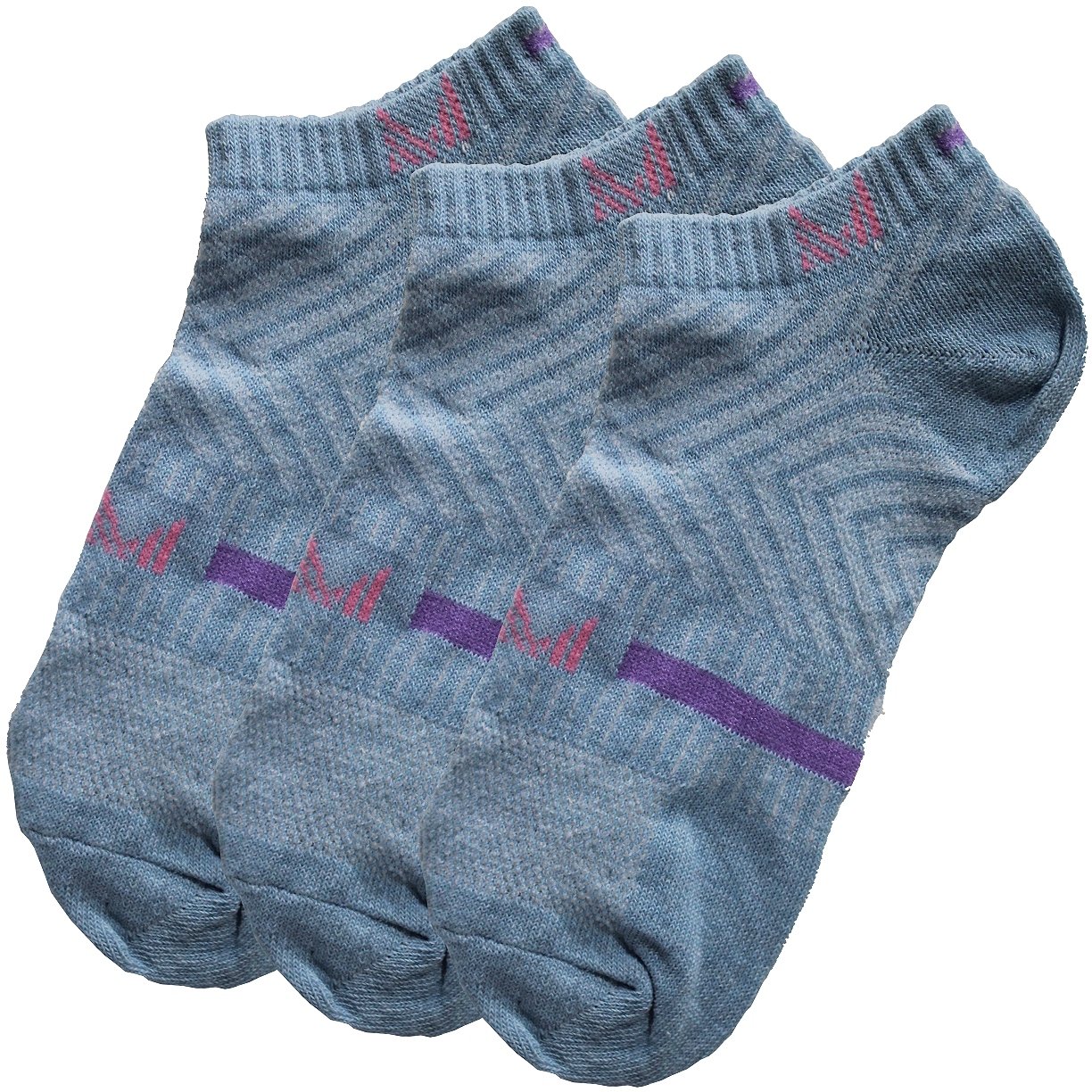 Kit 3 Pares de Meias Manhattan Adulto Feminino Azul Claro