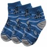 Kit 3 Pares de Meias Manhattan Infantil Masculino Azul