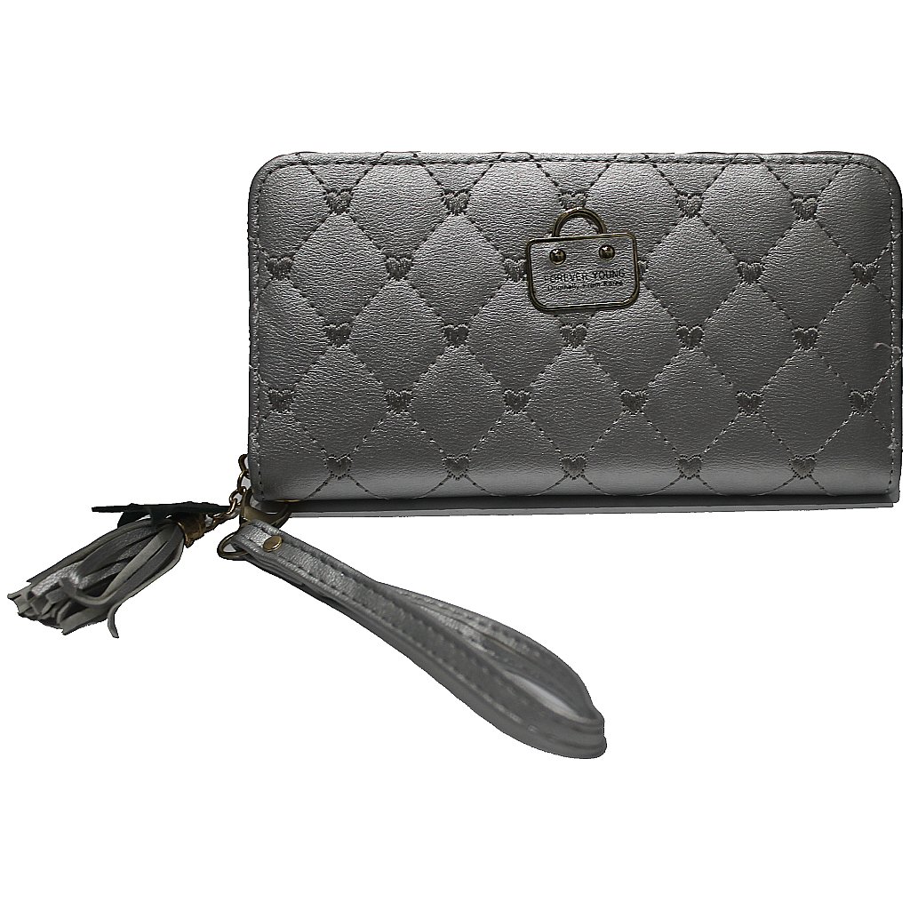 Carteira Feminina Impacto Corao Cinza