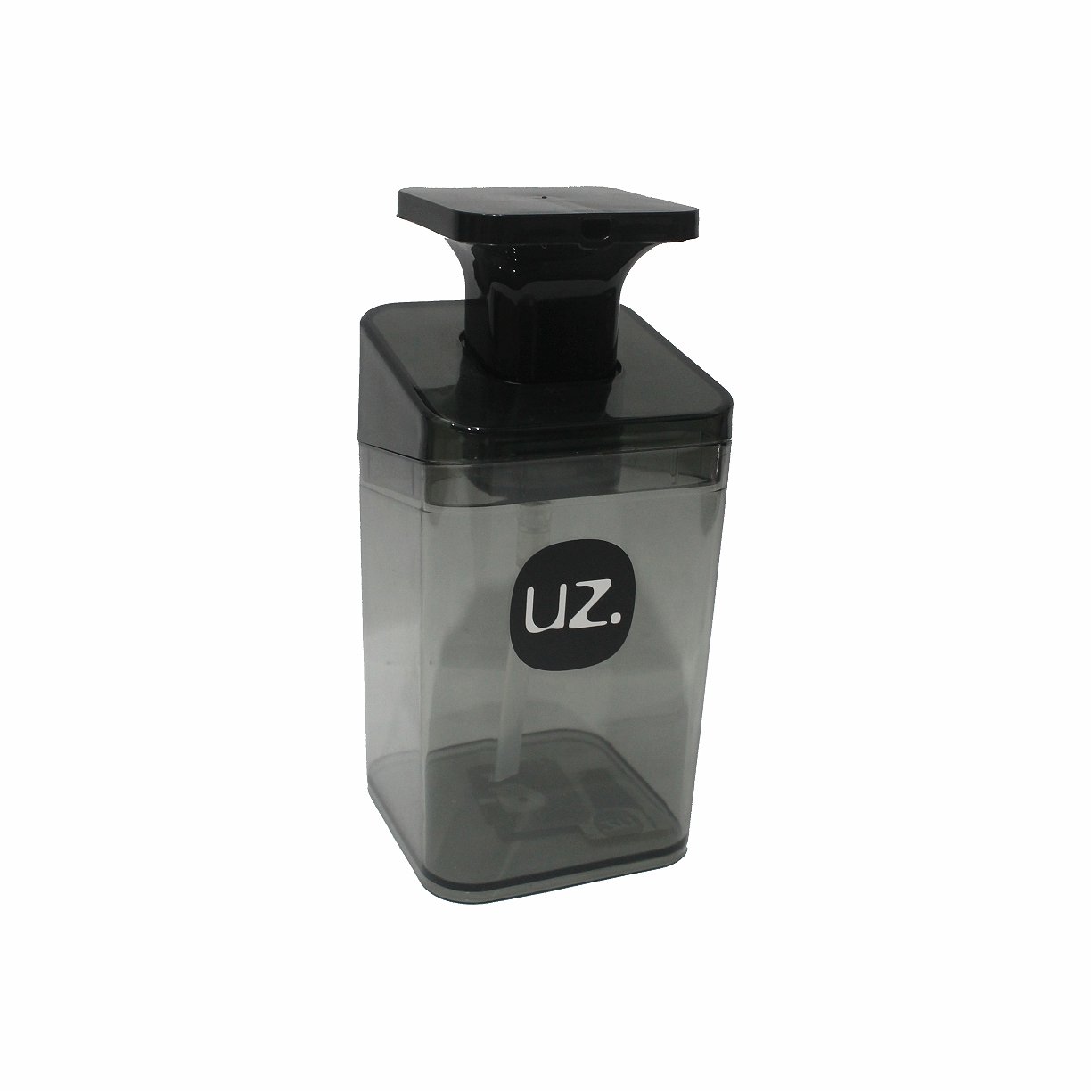 Kit de Banheiro UZ Translcido Porta Escova e Sabonete Lquido Preto 2