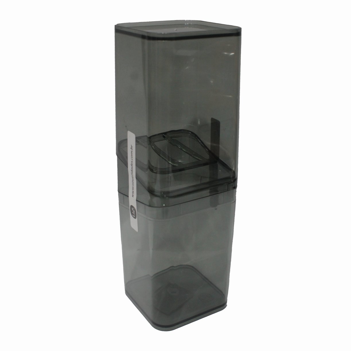 Kit de Banheiro UZ Translcido Porta Escova e Sabonete Lquido Preto 1