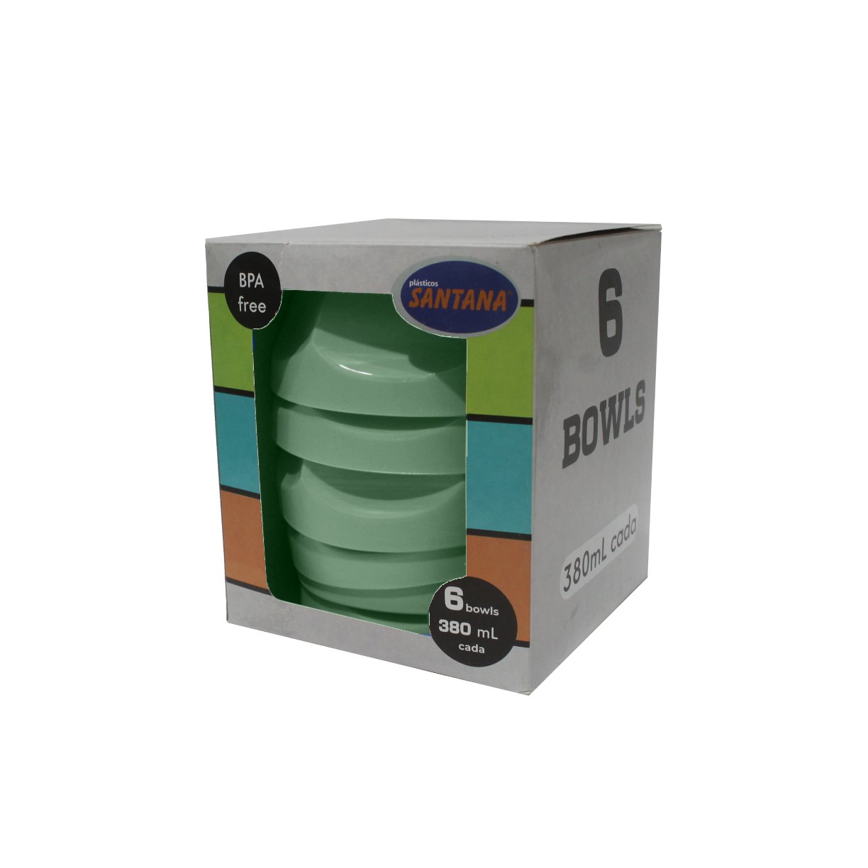 Conjunto de Sobremesa Santana 6 Bowls 380ml Verde 2