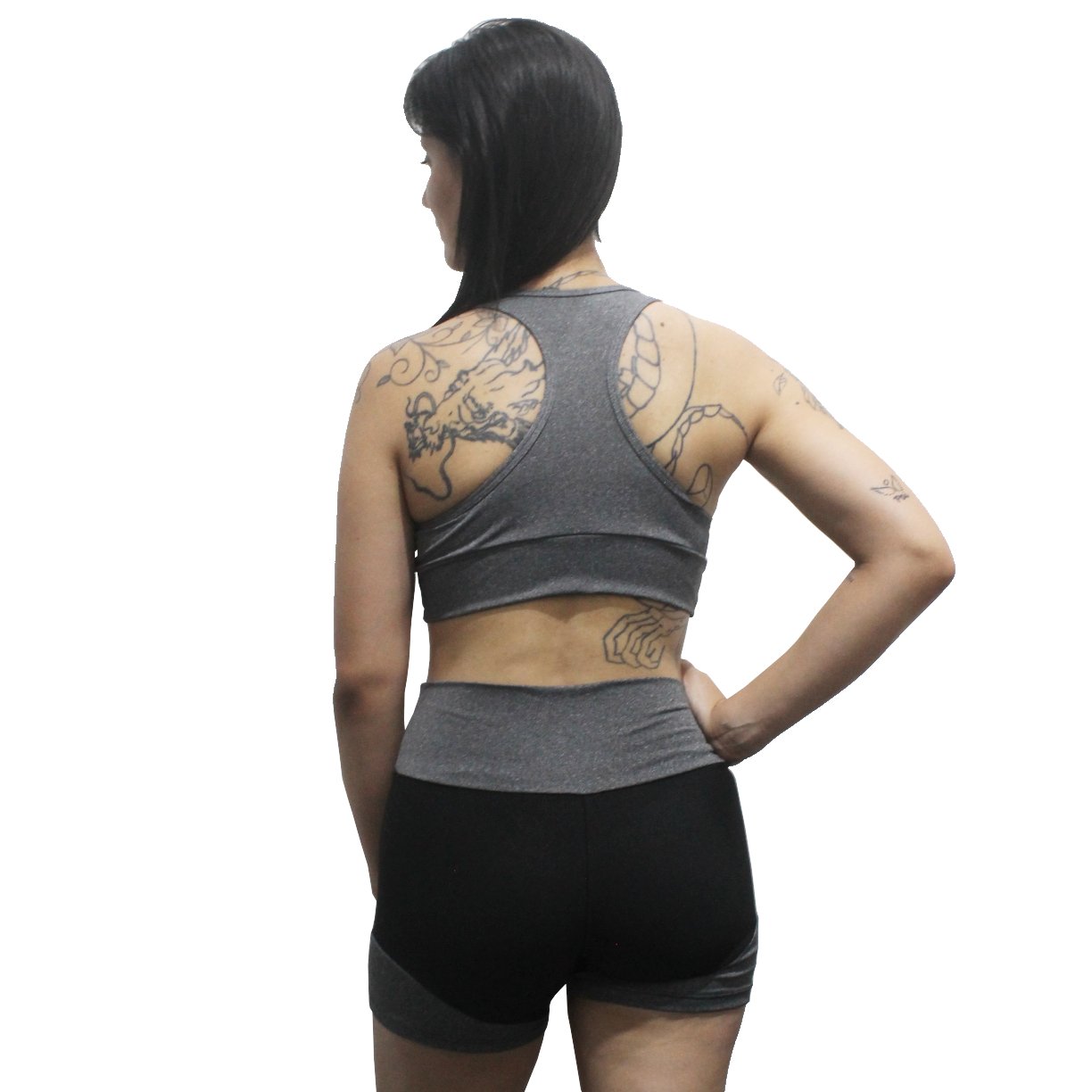 Top Feminino BemBacana Academia Cinza 1