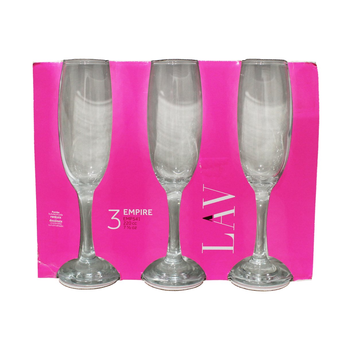 jogo de taca de champagne lav empire 3 pecas 220ml 2