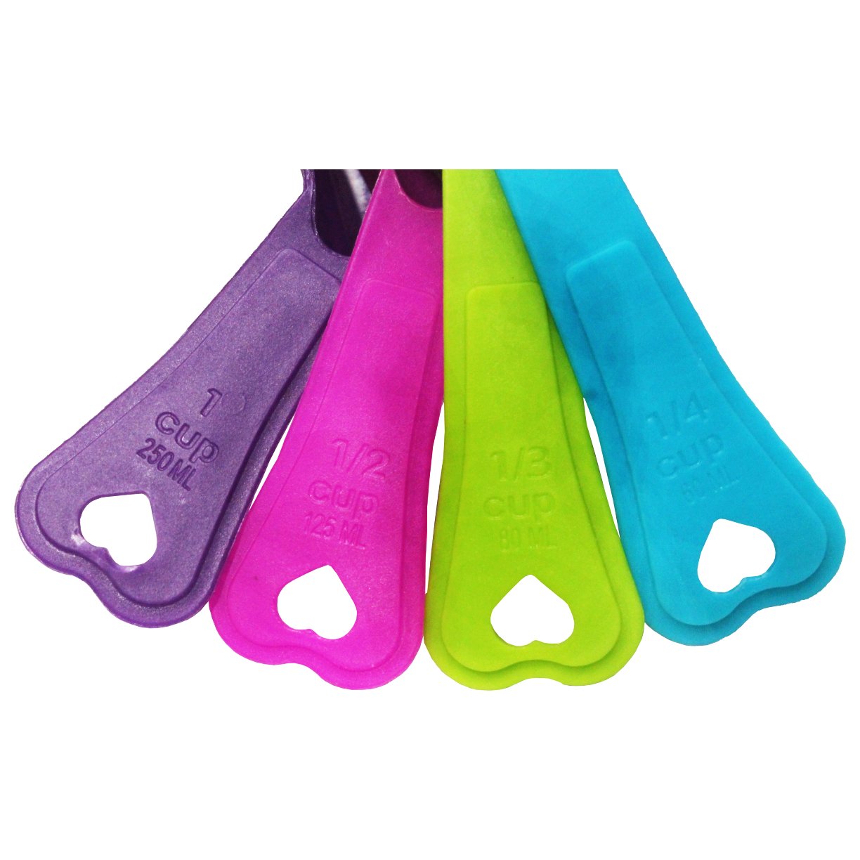 jogo de colheres medidoras famys forma de coracao 4 pecas 2