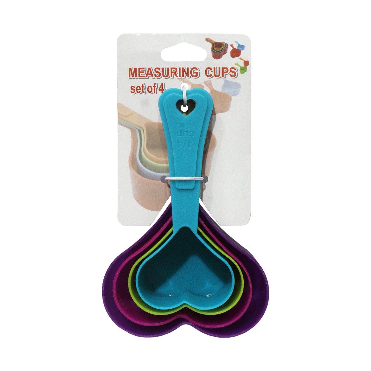 jogo de colheres medidoras famys forma de coracao 4 pecas