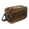 necessaire masculina famys 25cm x 14cm poliester dourado