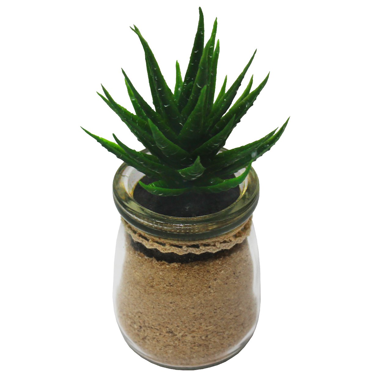 vaso com suculenta artificial onyx vidro 7 1