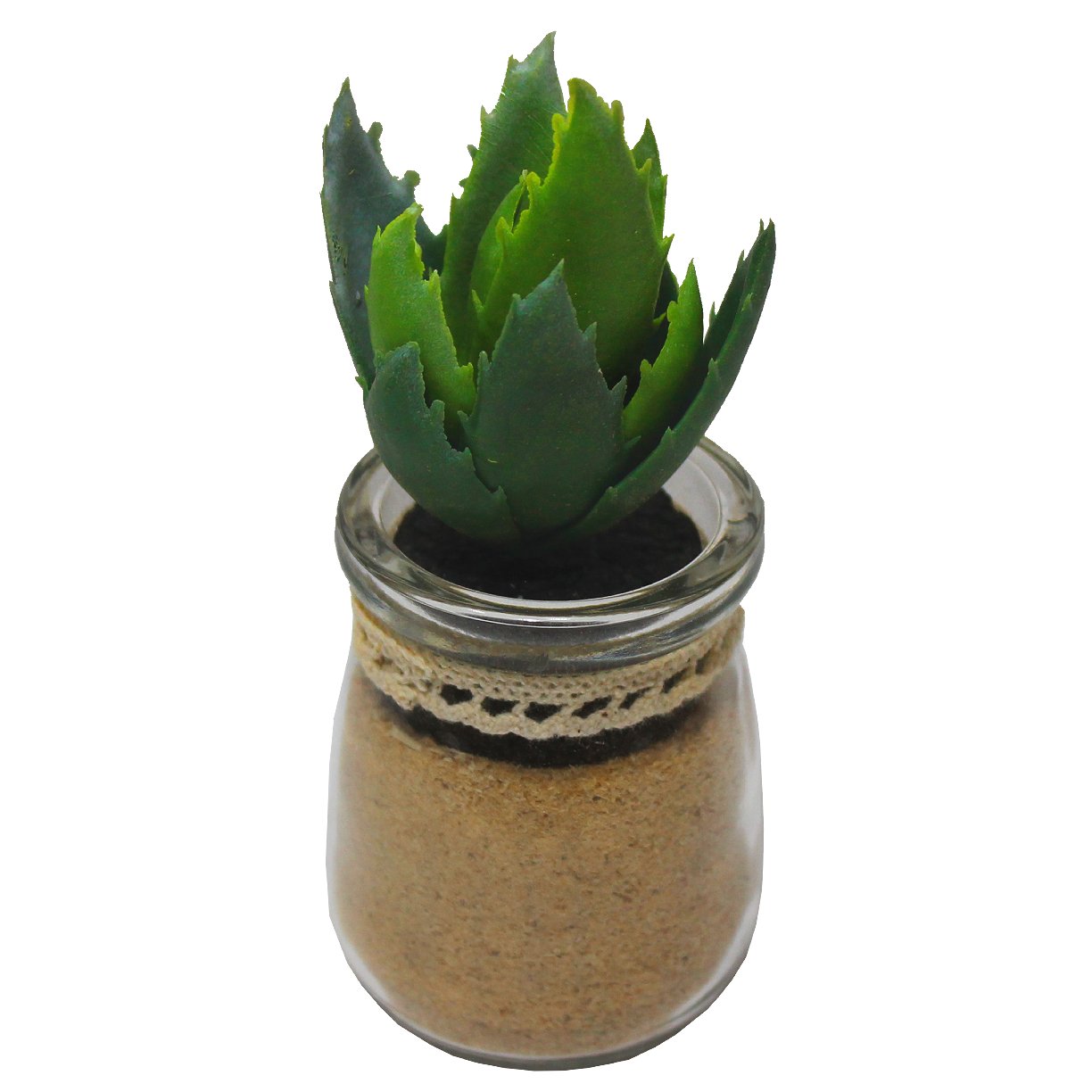 vaso com suculenta artificial onyx vidro 8 2