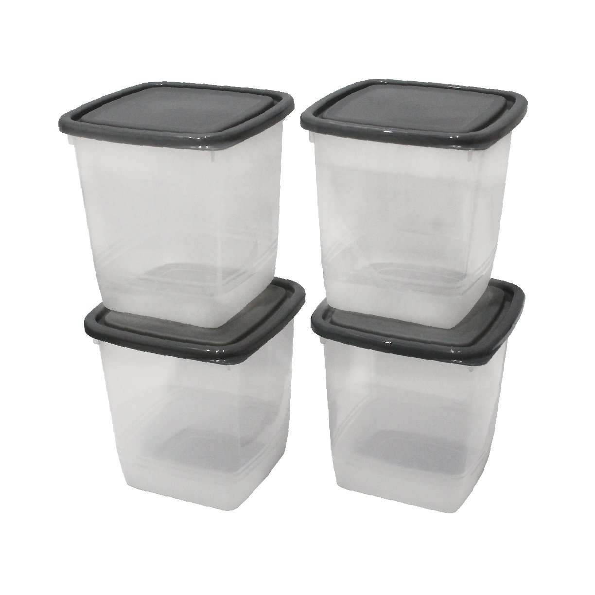 conjunto 4 potes giplas linha home 625ml preto 1