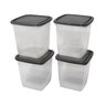 conjunto 4 potes giplas linha home 625ml preto 1