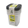 conjunto 4 potes giplas linha home 625ml preto