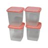 conjunto 4 potes giplas linha home 625ml rosa 1