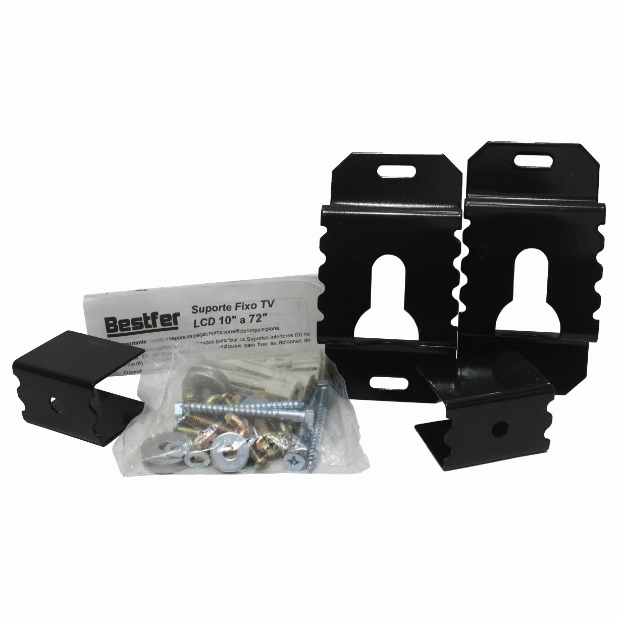 suporte fixo de tv bestfer universal 10 a 72 ate 85kg 4