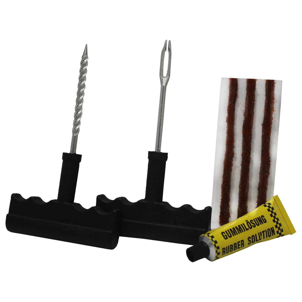 kit de reparo de pneu carro bestfer com 3 remendos 1