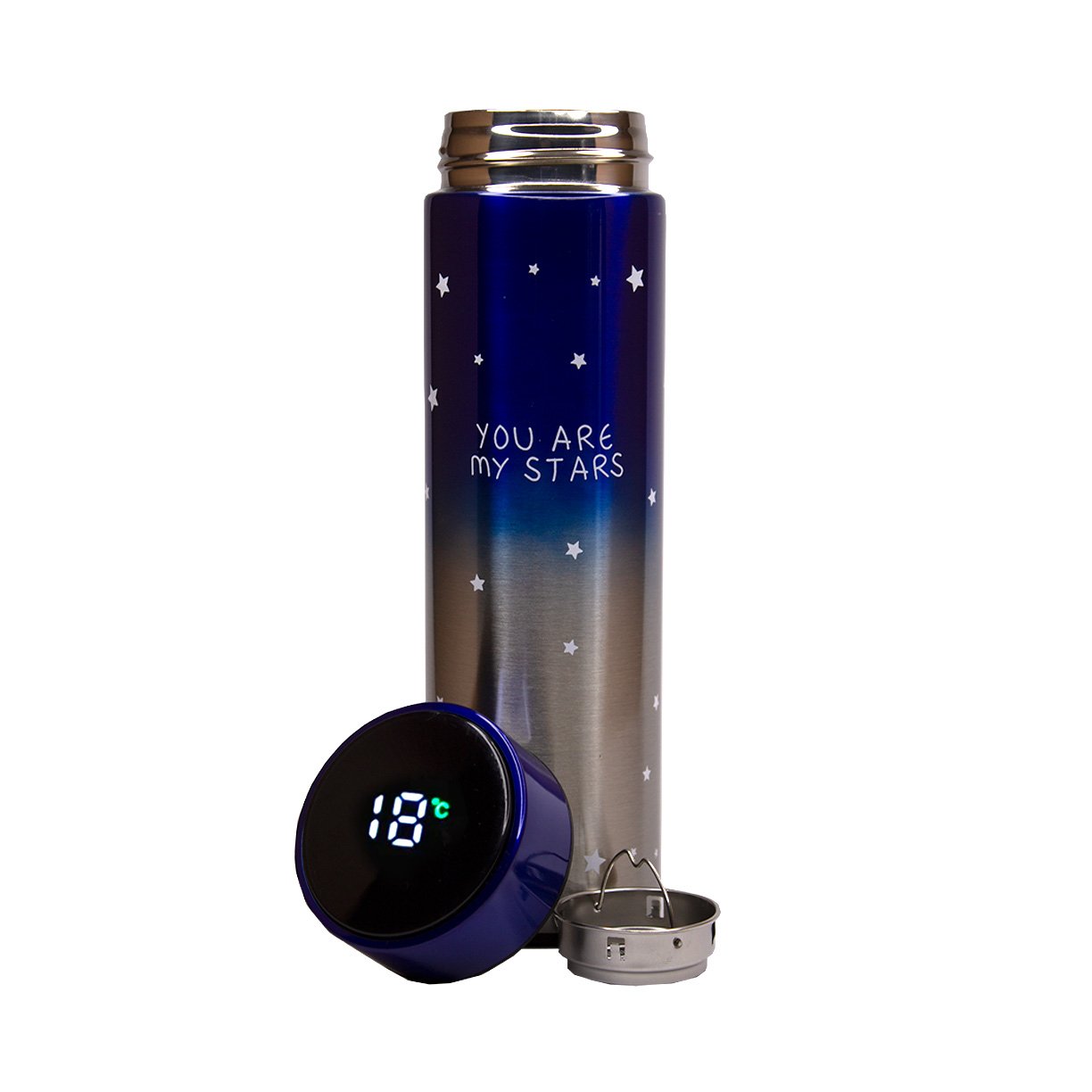 garrafa termica inox com visor de led 500ml tw 3