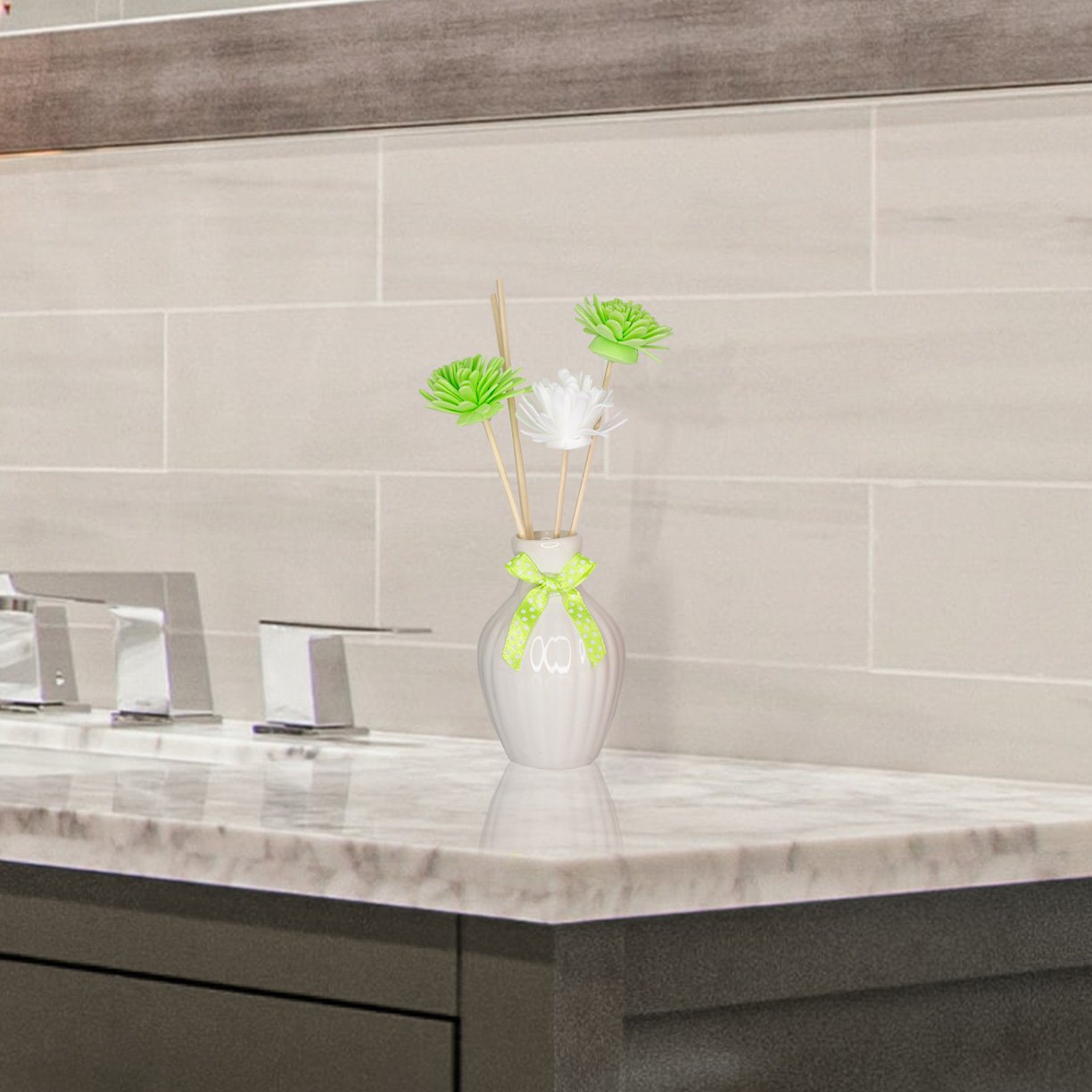 frasco para difusor famys vaso com flores ceramica 7