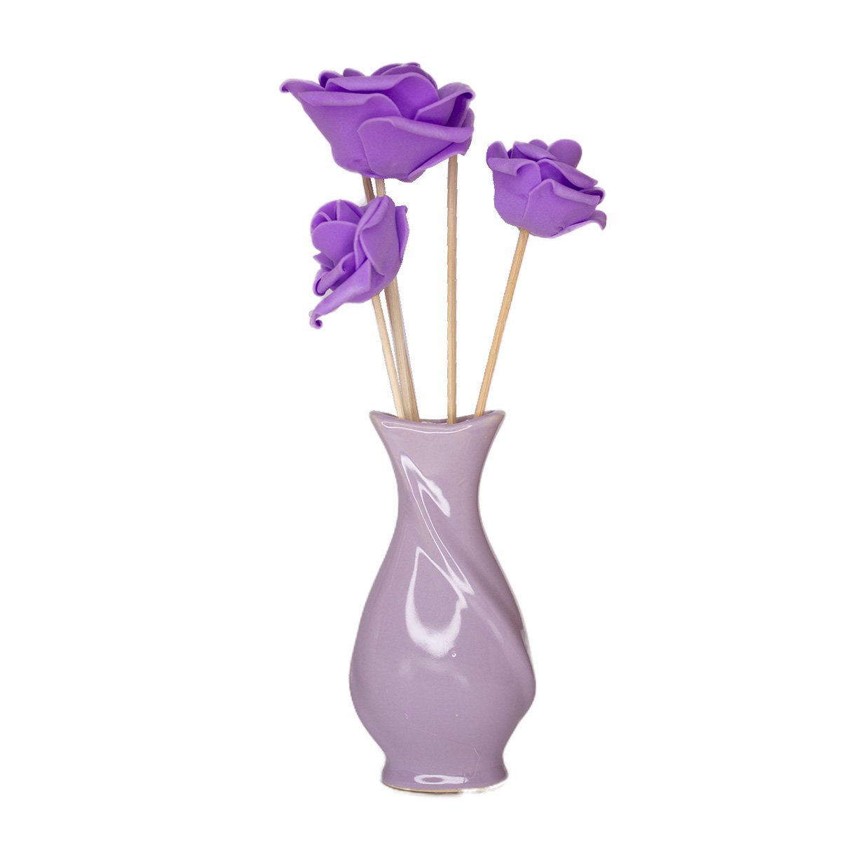 frasco para difusor famys vaso com rosas ceramica 2