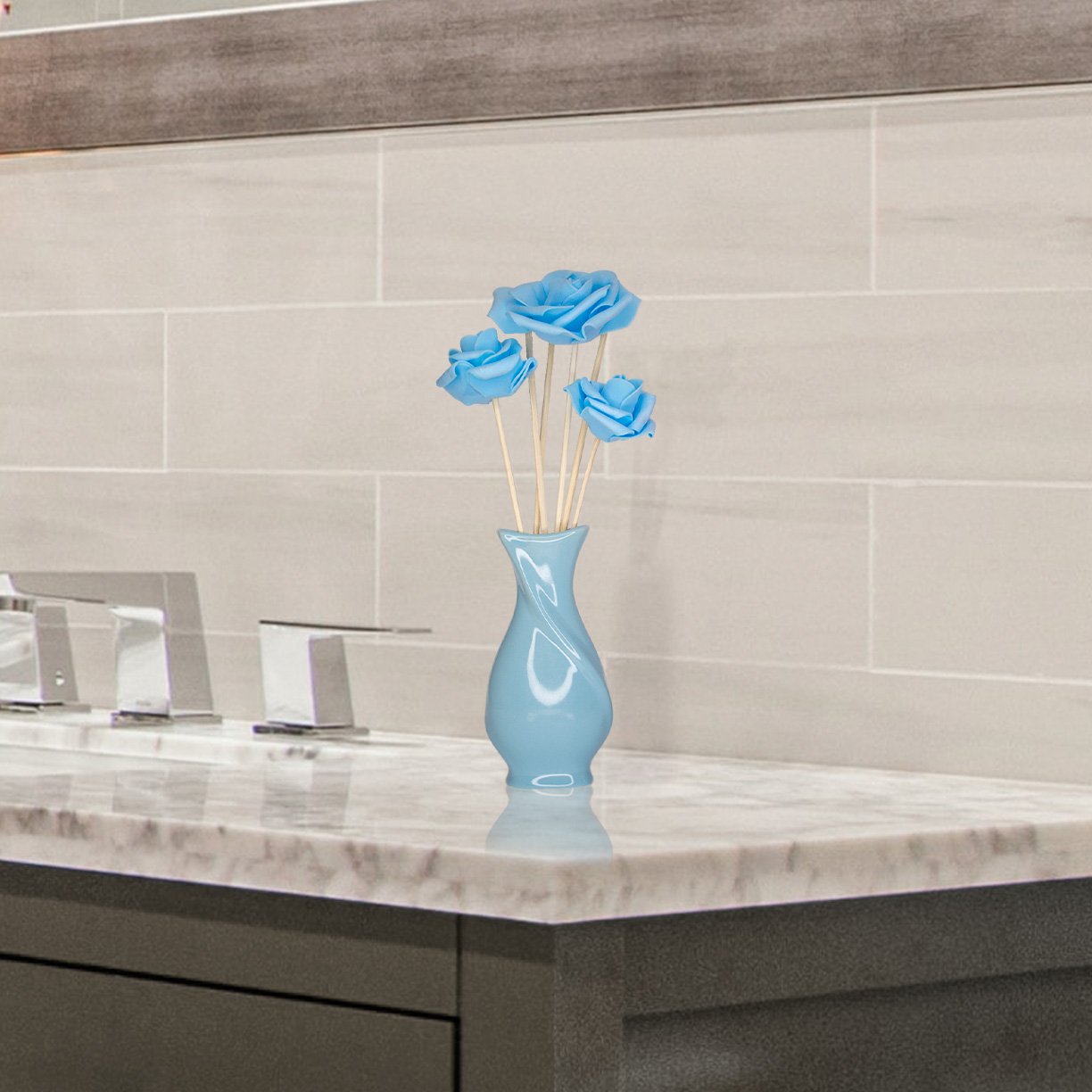 frasco para difusor famys vaso com rosas ceramica 4