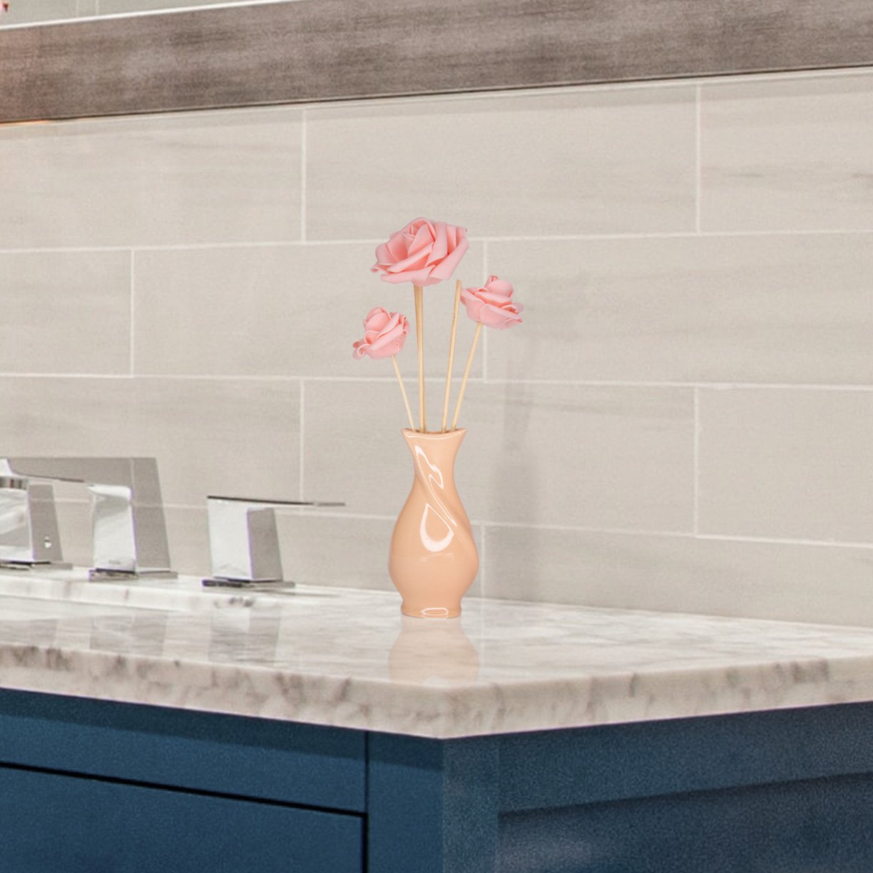 frasco para difusor famys vaso com rosas ceramica 6