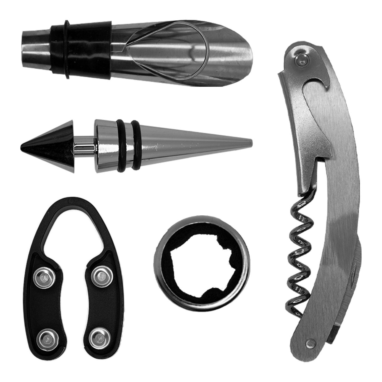 kit de acessorios p vinho wincy 5 itens 2