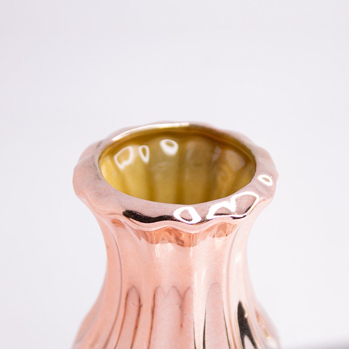 mini vaso ceramica decorativo ionic metalizado 4