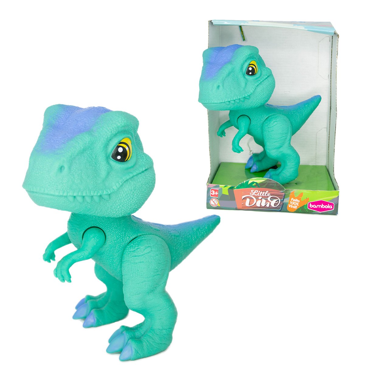 dinossauro velociraptor little dino bambola de vinil 2
