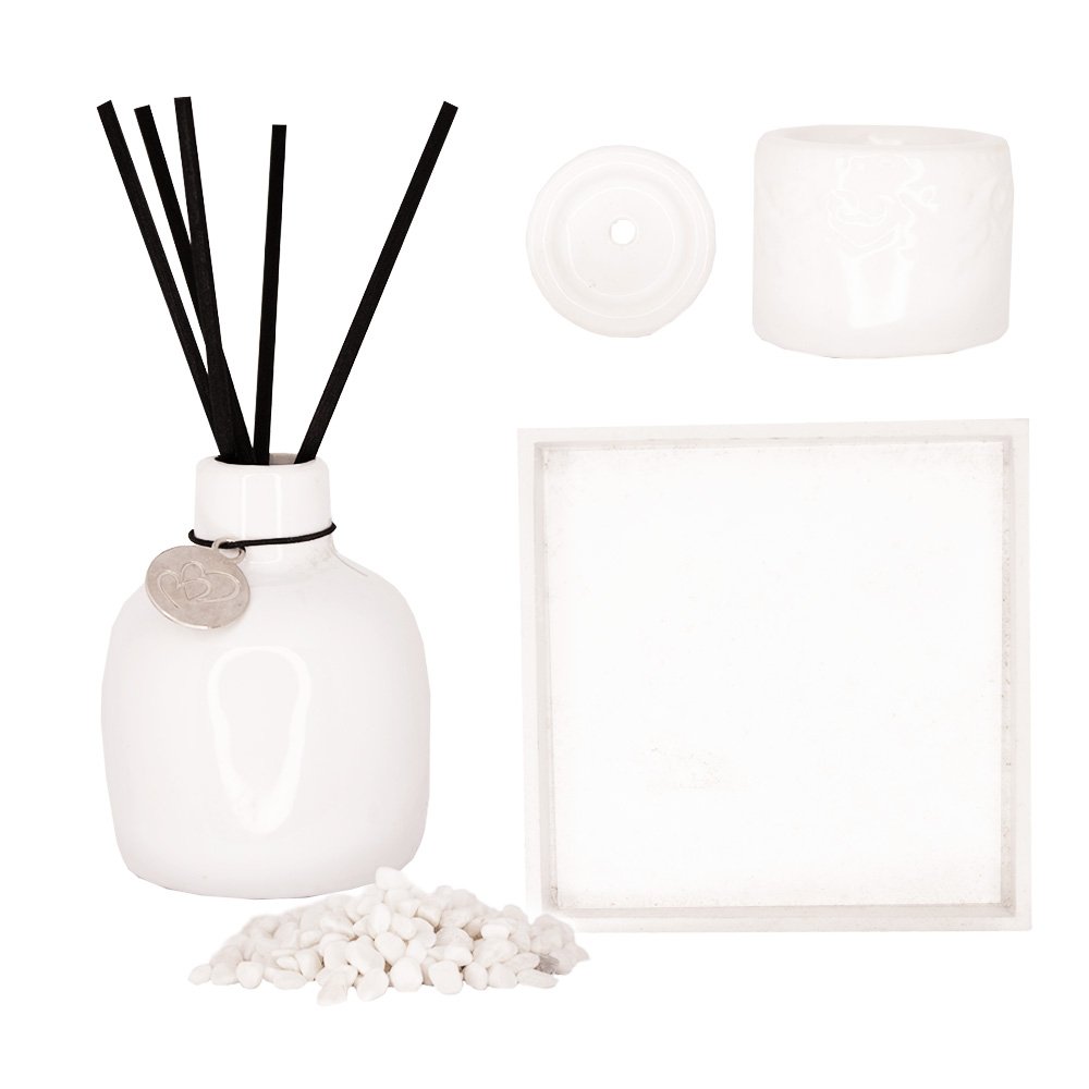 kit decorativo difusor e enfeites ceramica fwb 2