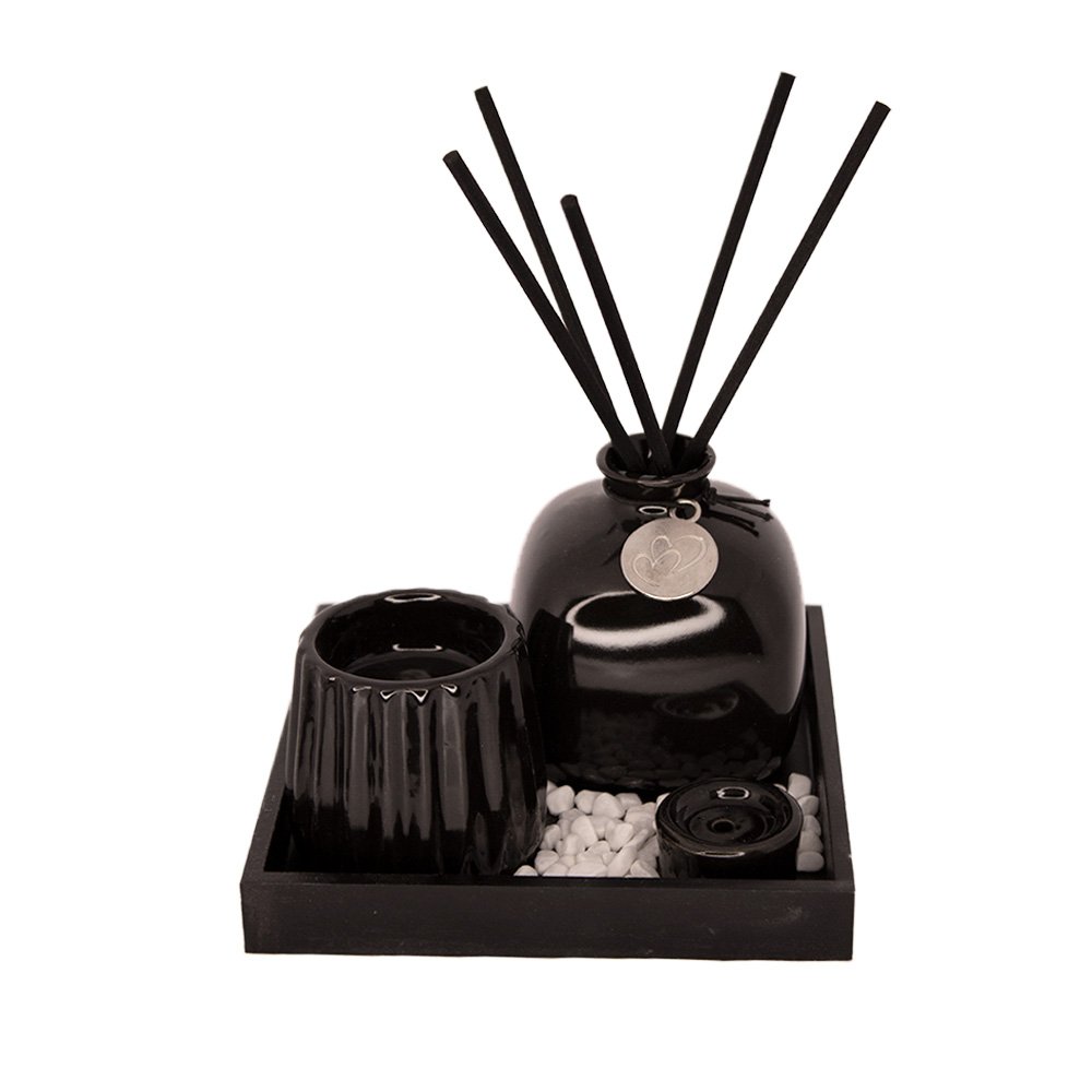 kit decorativo difusor e enfeites ceramica fwb 3