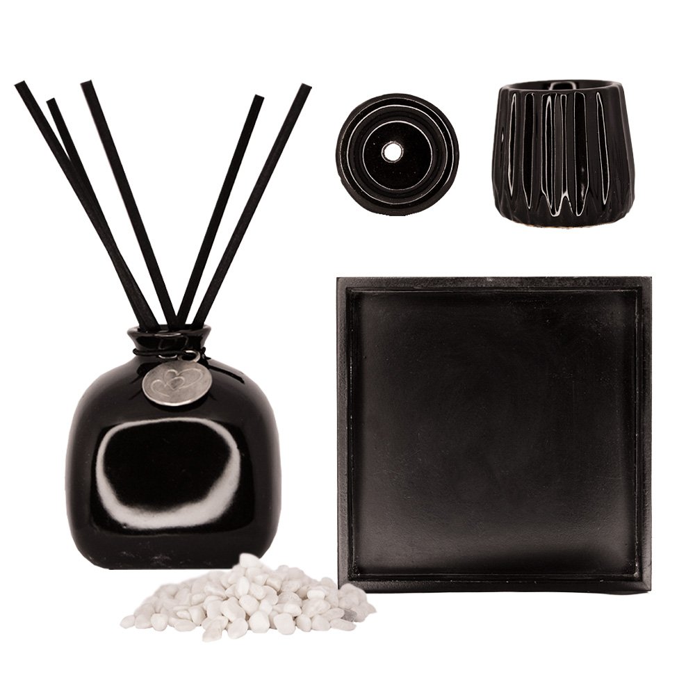 kit decorativo difusor e enfeites ceramica fwb 4