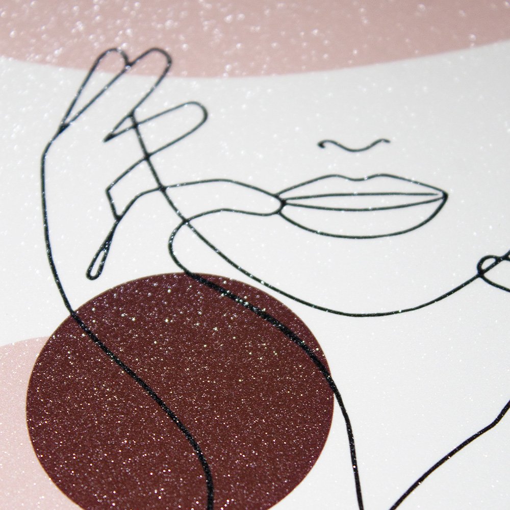 kit quadro gliterizado fwb 2un borda texturizada 1