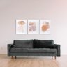 trio quadros decorativos folhagem fwb 3un 4