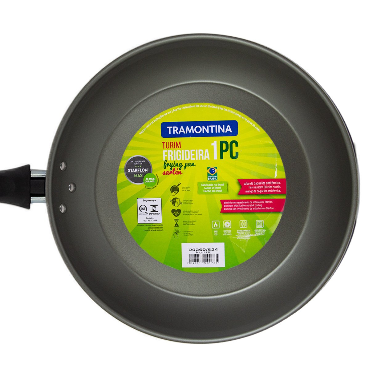 frigideira turim antiaderente 24cm tramontina 12