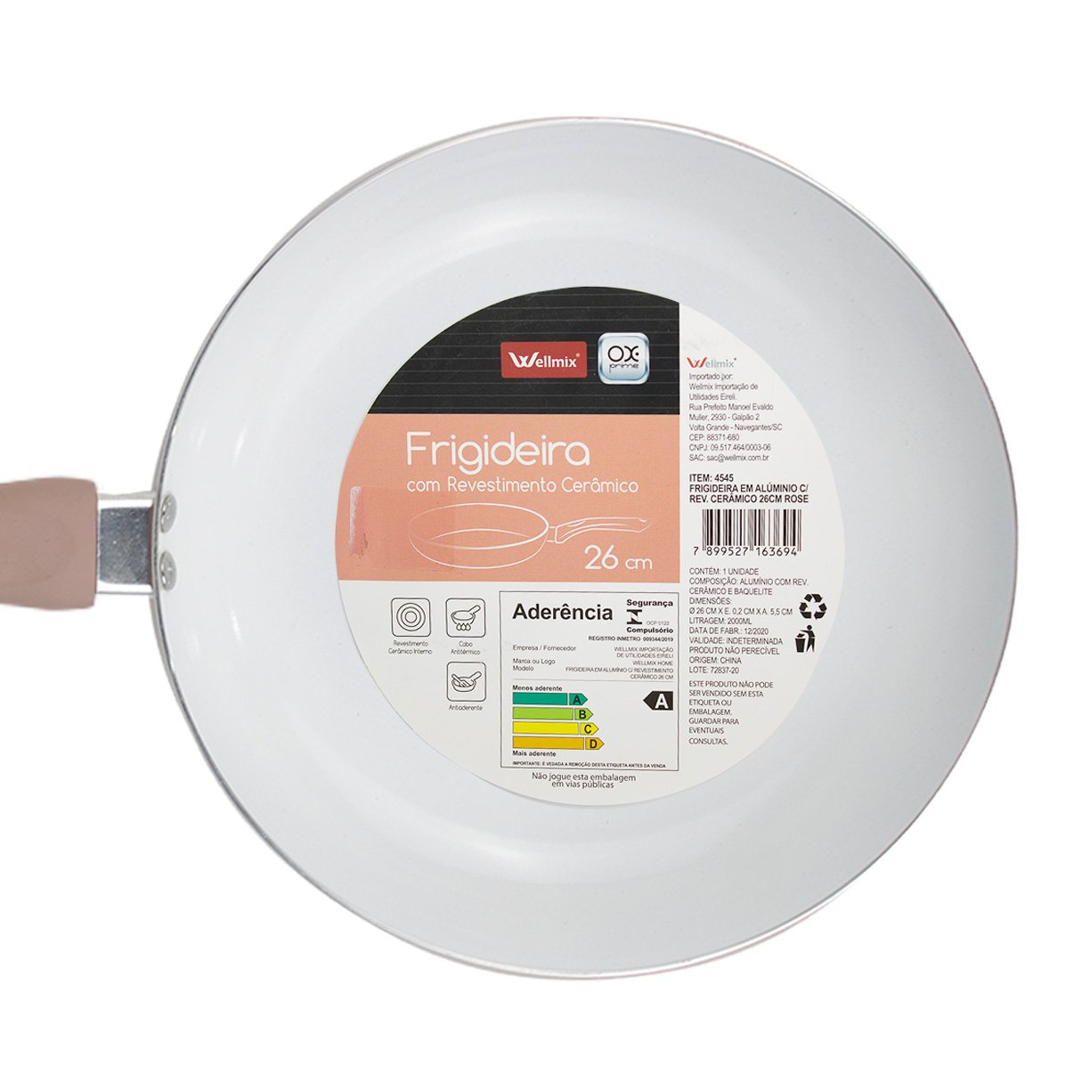 frigideira antiaderente revestimento ceramico 26cm wellmix 12