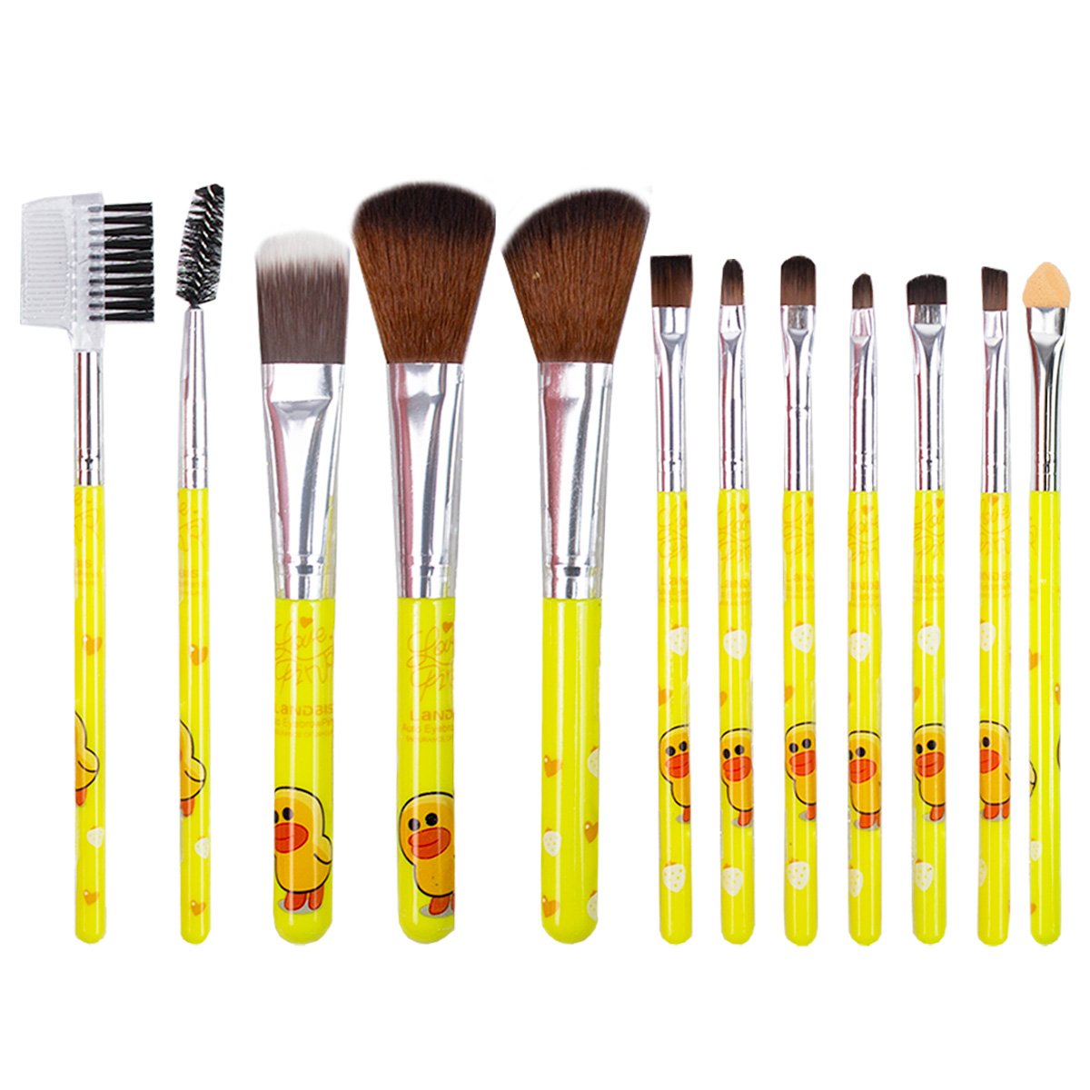 01 kit 12 pinceis conjunto pincel precisao contorno base blush unico